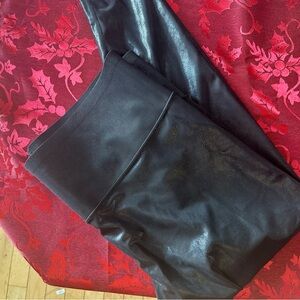 Chic Black Faux Leather Leggings